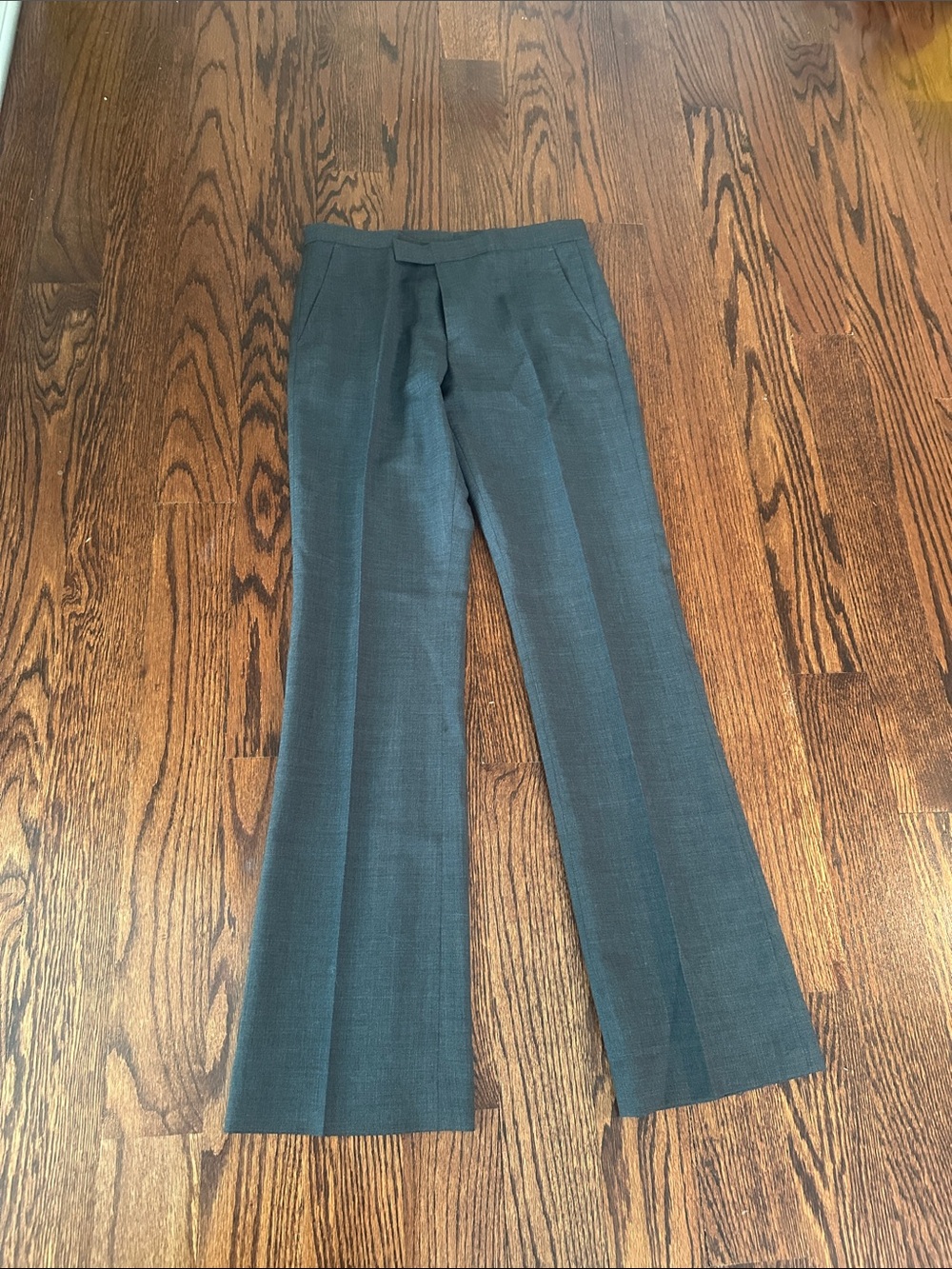 Joseph 100% wool Classic Straight-Leg Dress Pants in Teal. Made in France